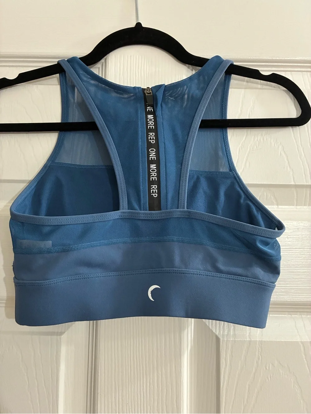 ZYIA Blue Racerback Mesh-Back Sports Bra